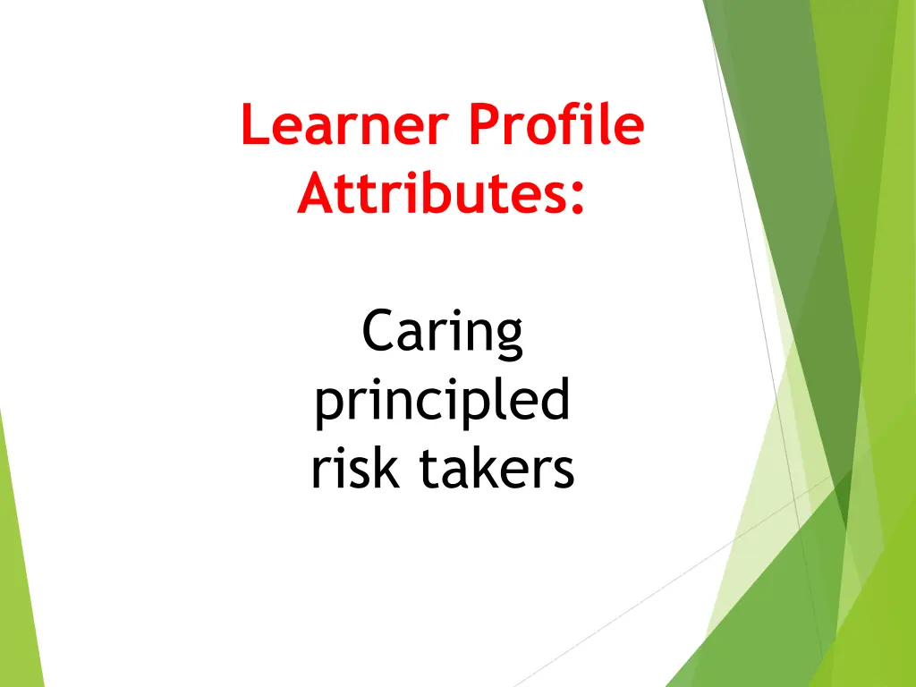 learner profile attributes