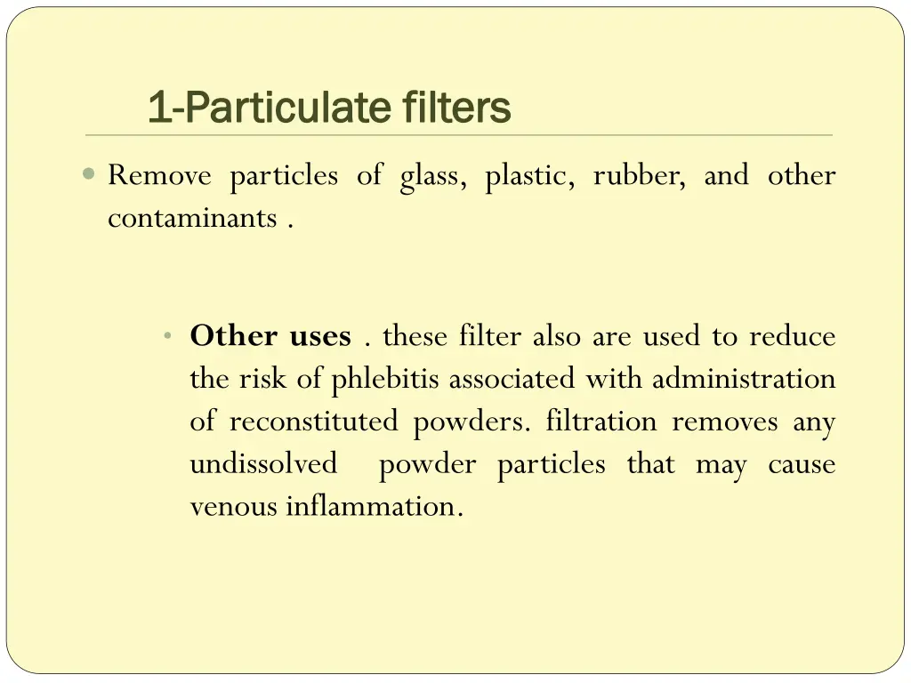 1 1 particulate filters particulate filters