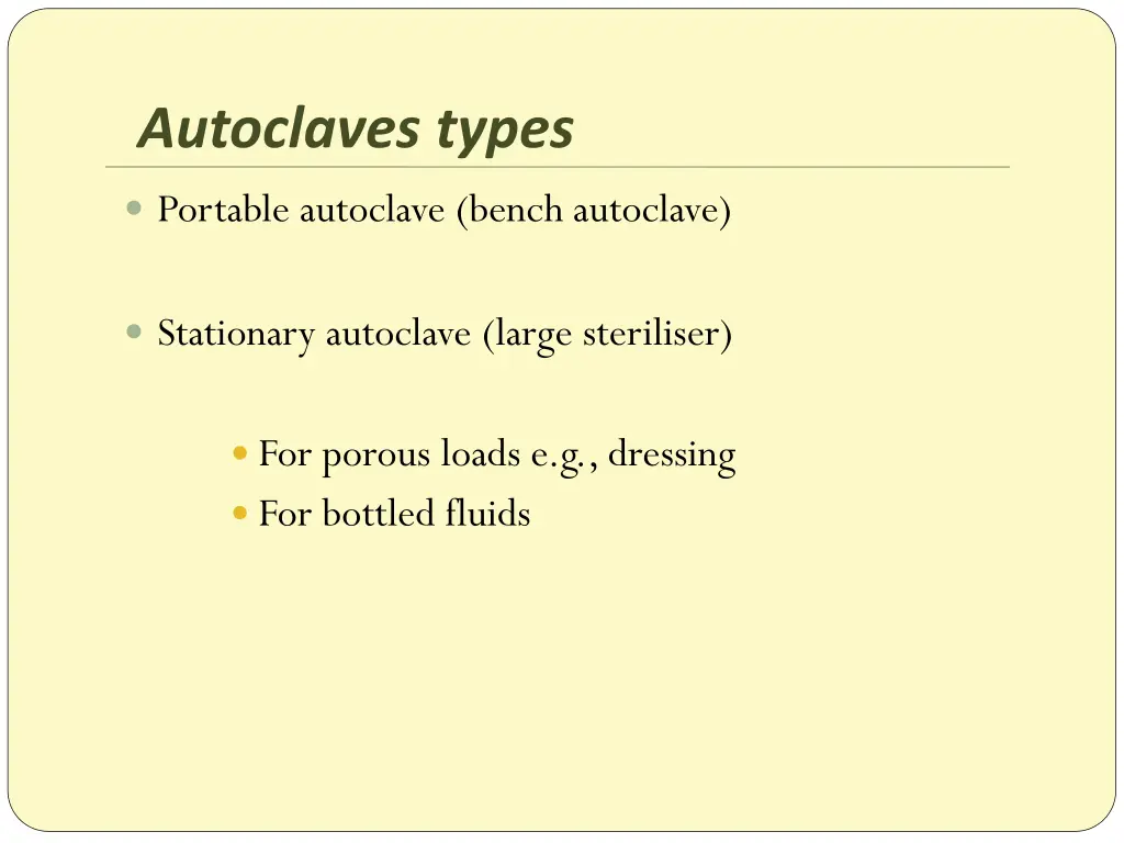 autoclaves types