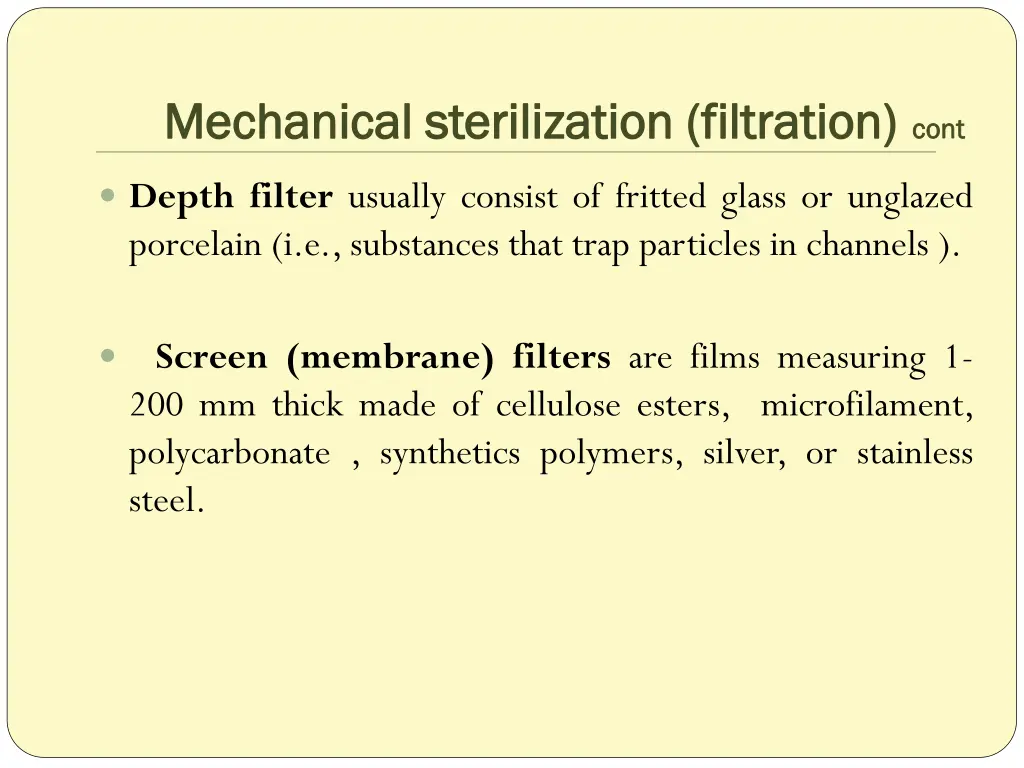 mechanical sterilization filtration mechanical