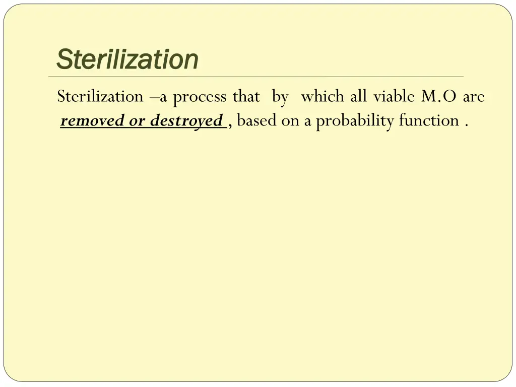 sterilization sterilization