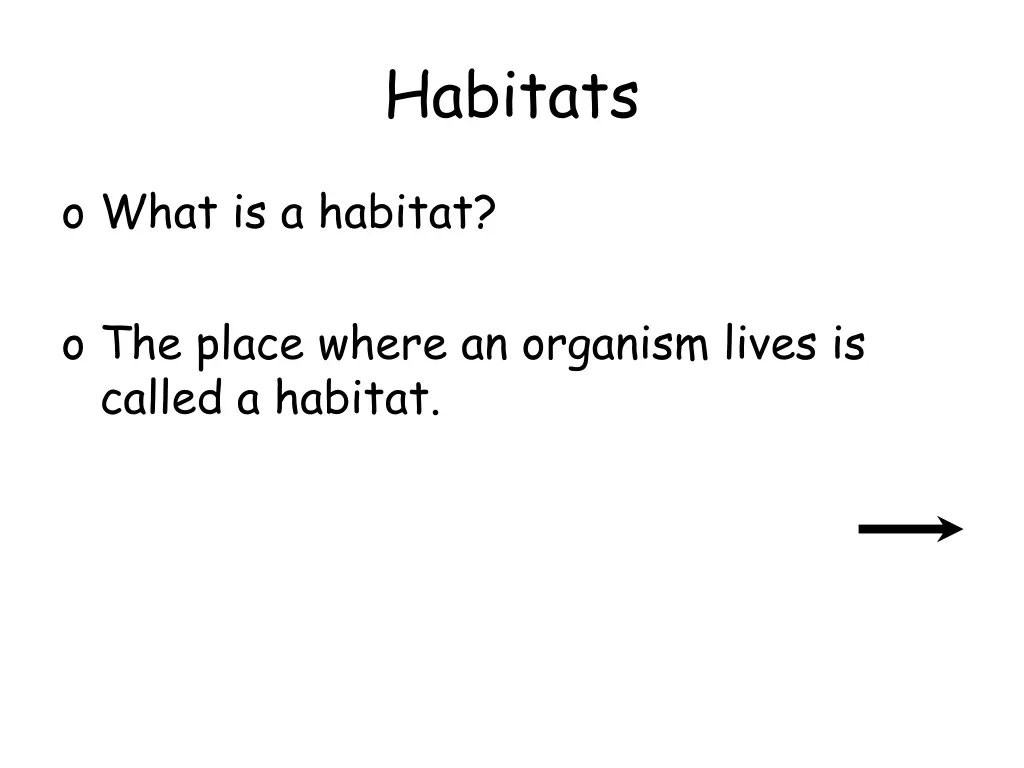 habitats