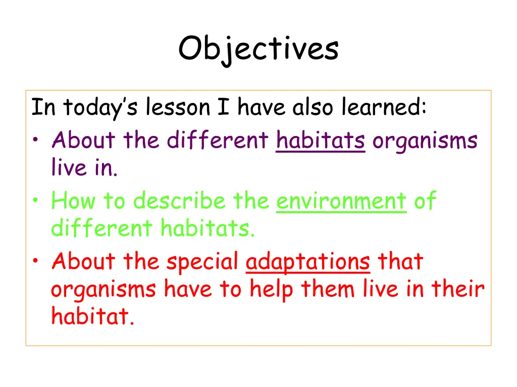 objectives 3