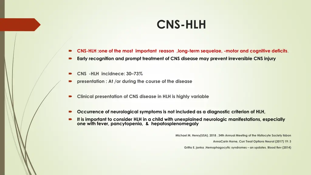 cns hlh