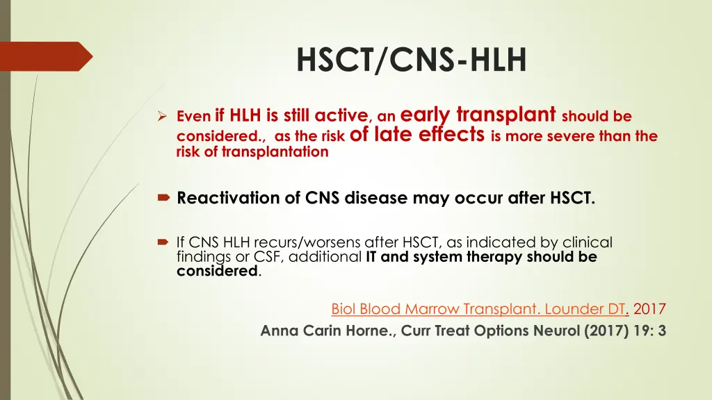 hsct cns hlh 1