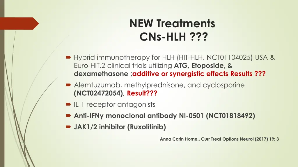 new treatments cns hlh