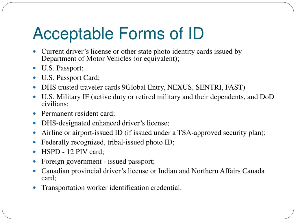 acceptable forms of id 1