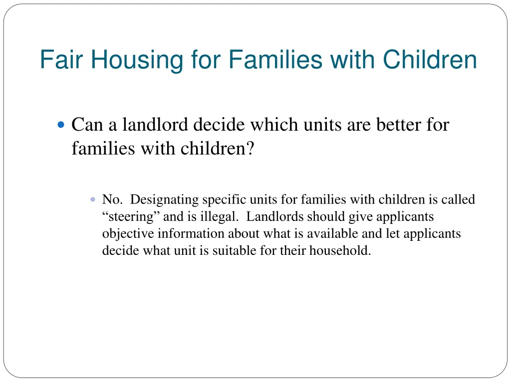 fair housing for families with children 3