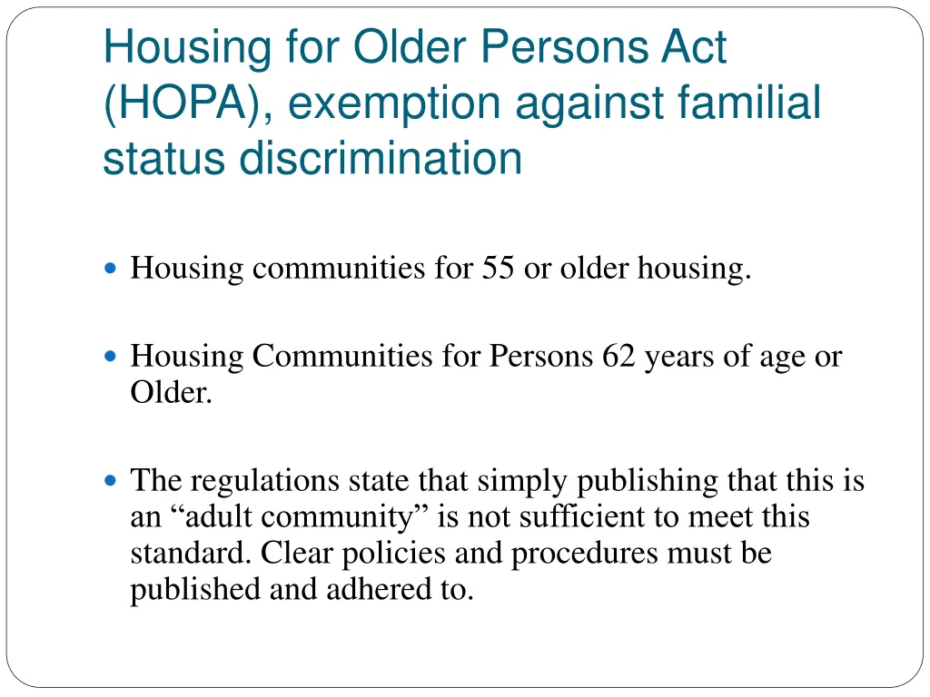 housing for older persons act hopa exemption