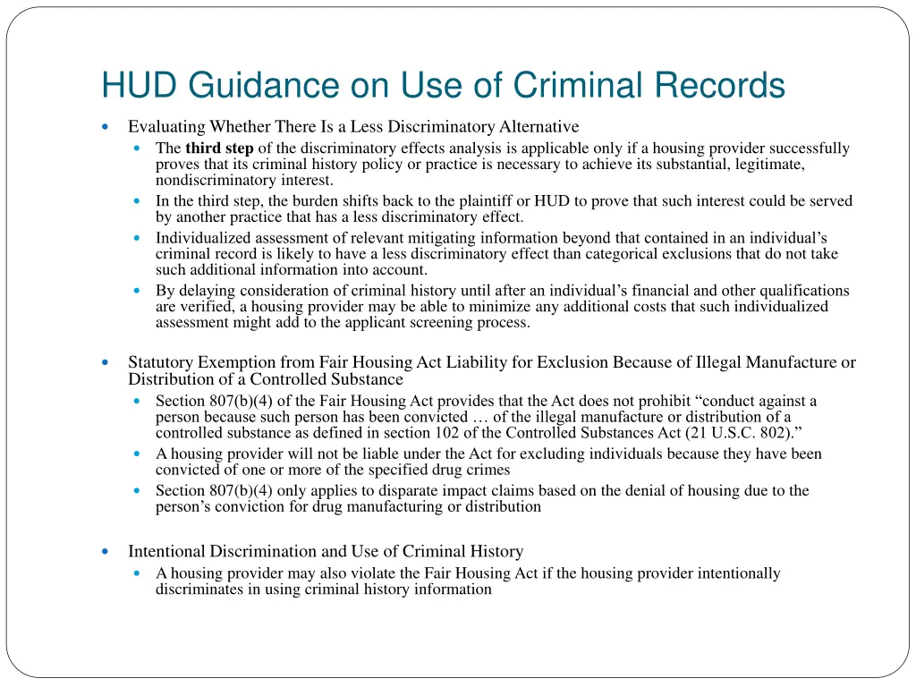 hud guidance on use of criminal records 2