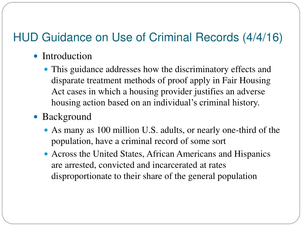 hud guidance on use of criminal records 4 4 16