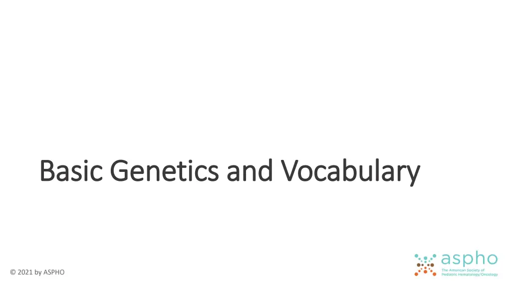 basic genetics and vocabulary basic genetics