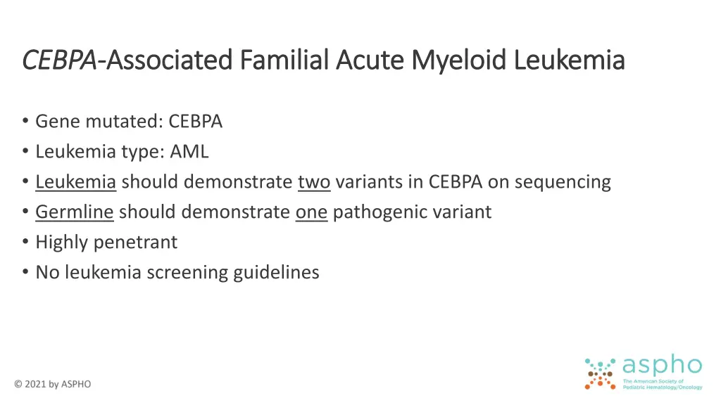 cebpa cebpa associated familial acute myeloid