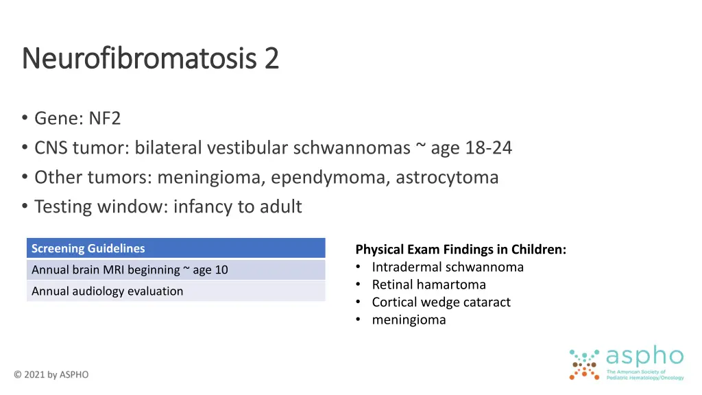 neurofibromatosis 2 neurofibromatosis 2