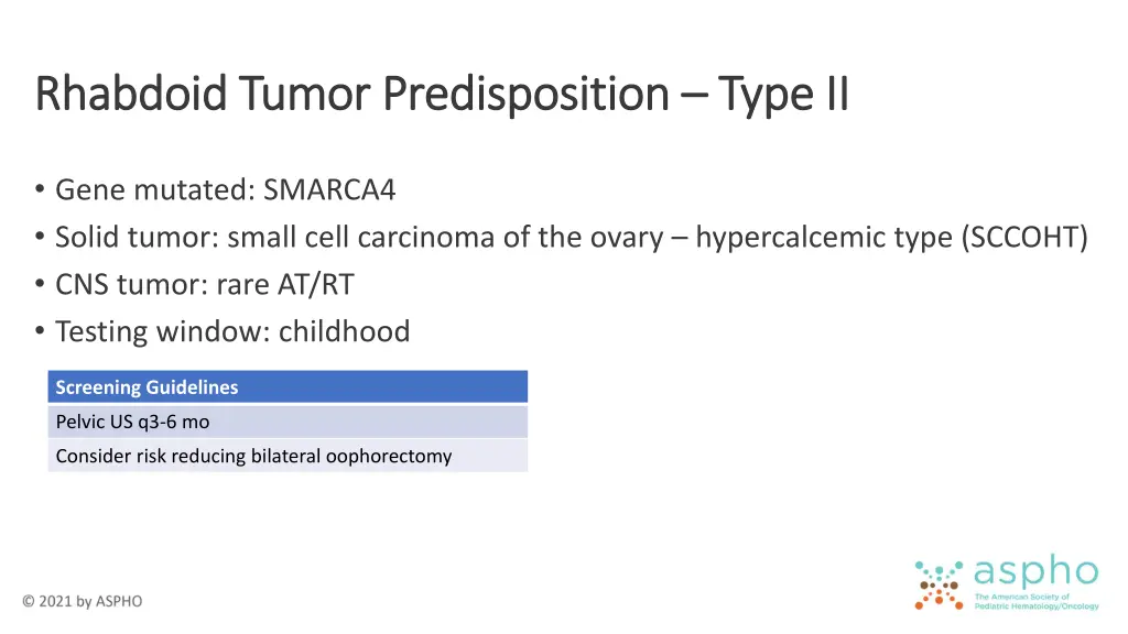 rhabdoid tumor predisposition rhabdoid tumor