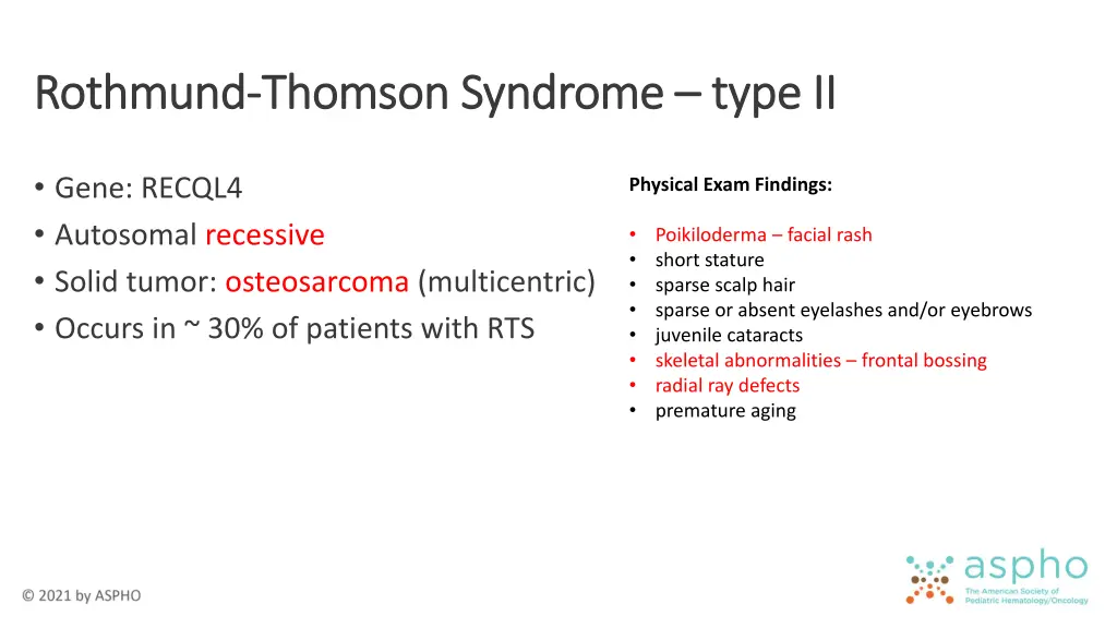 rothmund rothmund thomson syndrome thomson