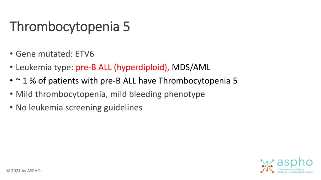 thrombocytopenia 5 thrombocytopenia 5