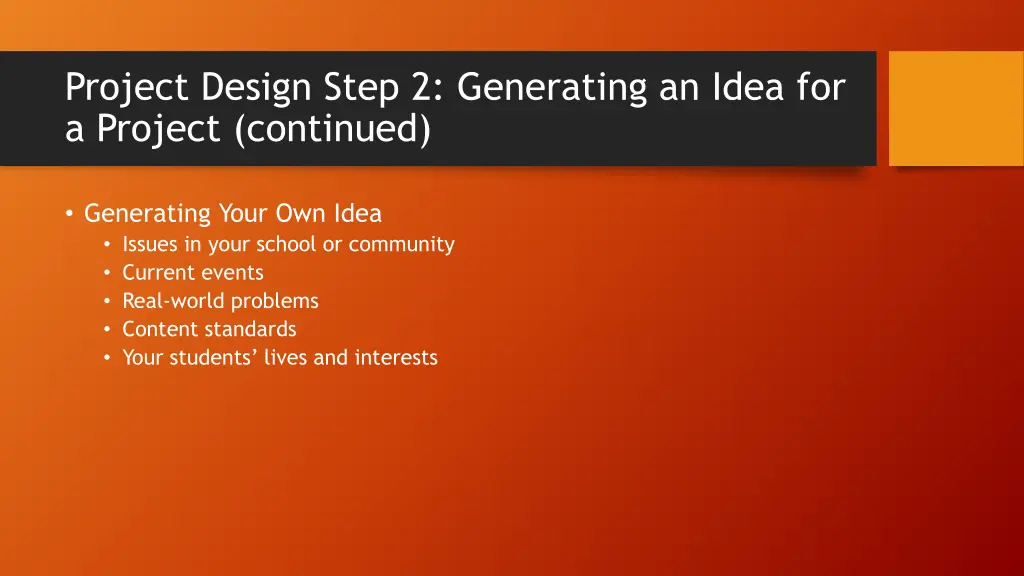 project design step 2 generating an idea 1