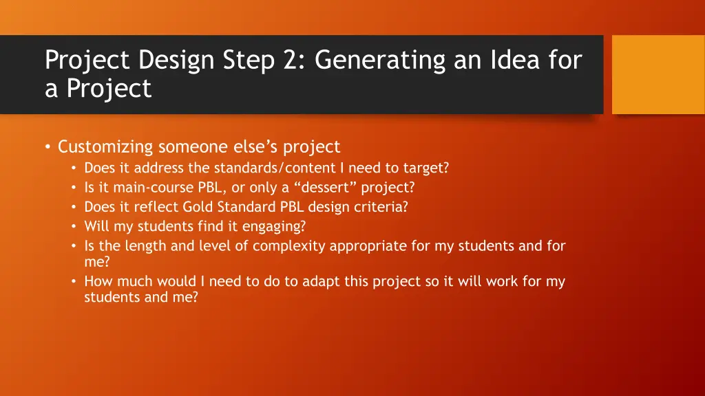 project design step 2 generating an idea