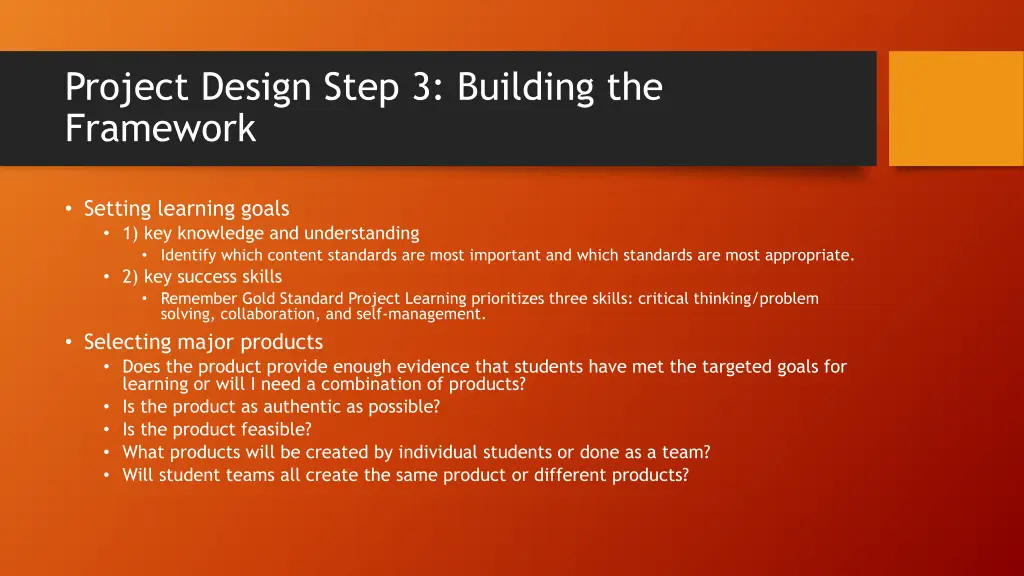 project design step 3 building the framework