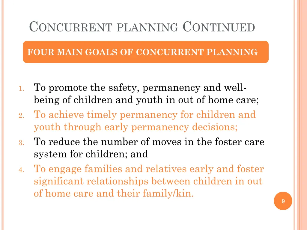 c oncurrent planning c ontinued