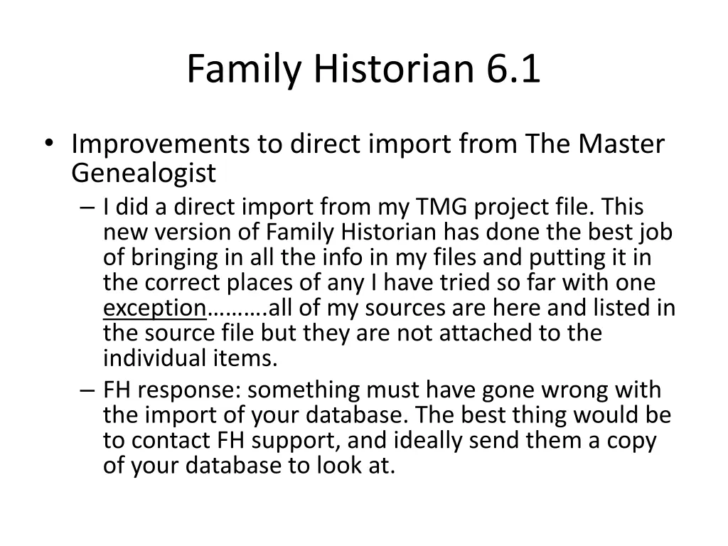 family historian 6 1