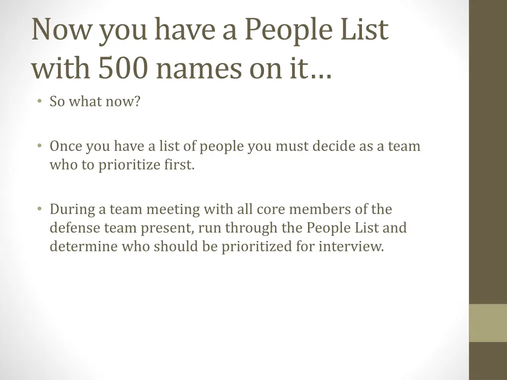 now you have a people list with 500 names