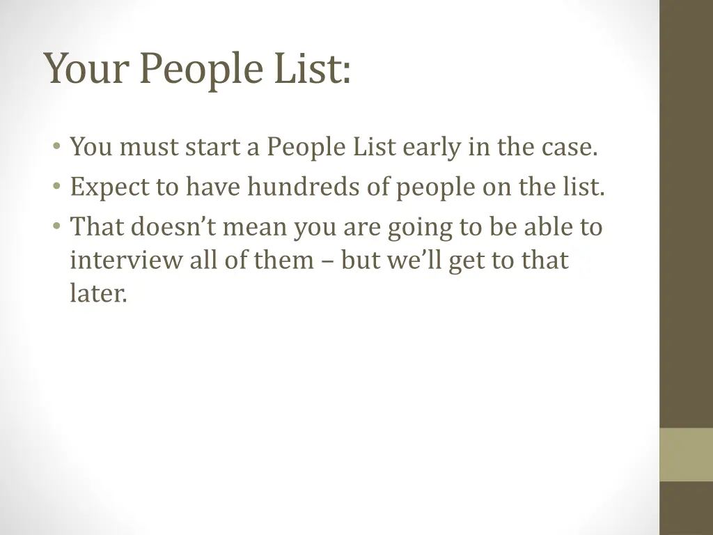 your people list