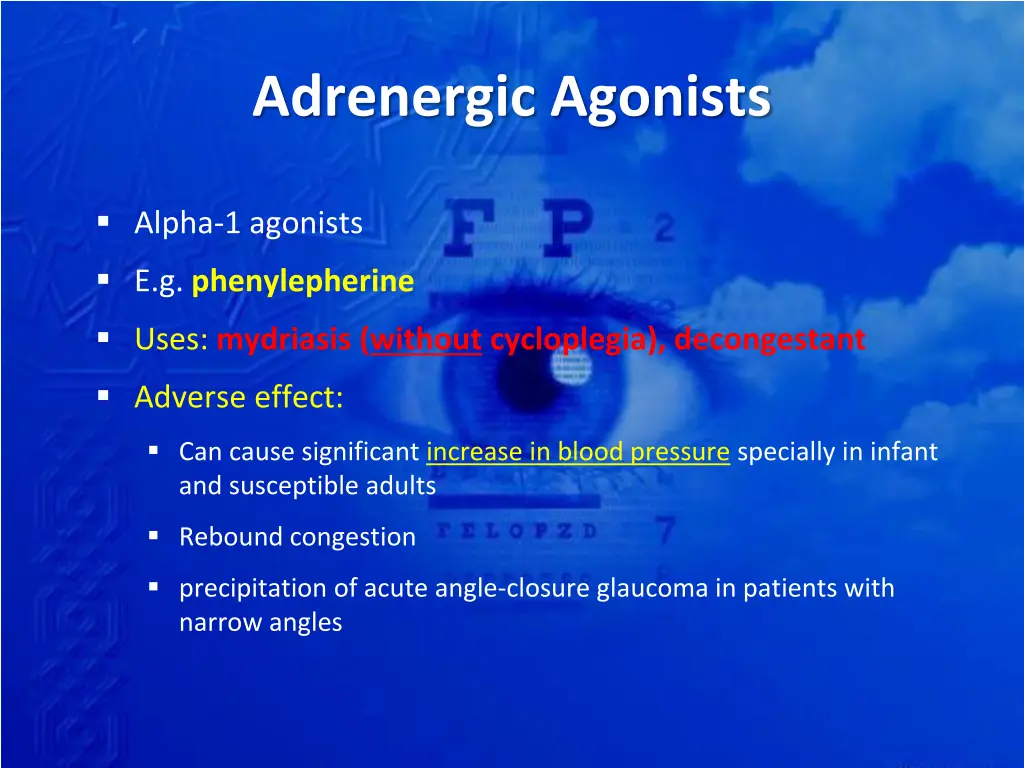 adrenergic agonists 1