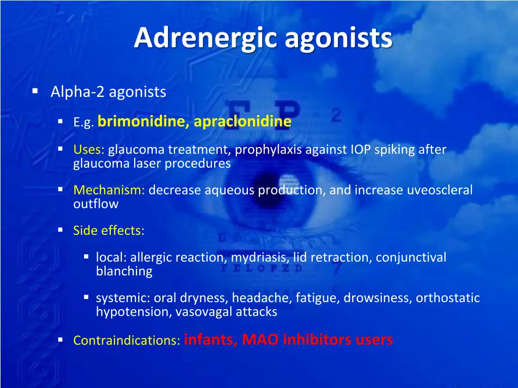 adrenergic agonists 2