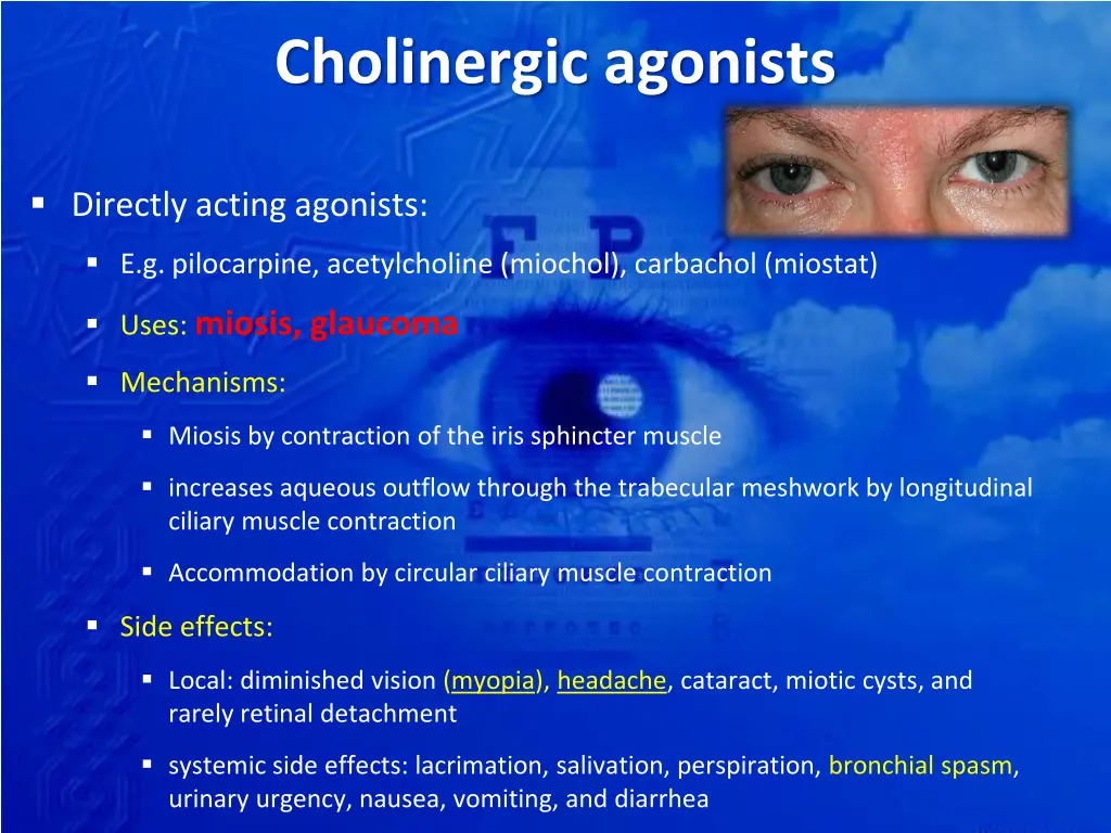 cholinergic agonists