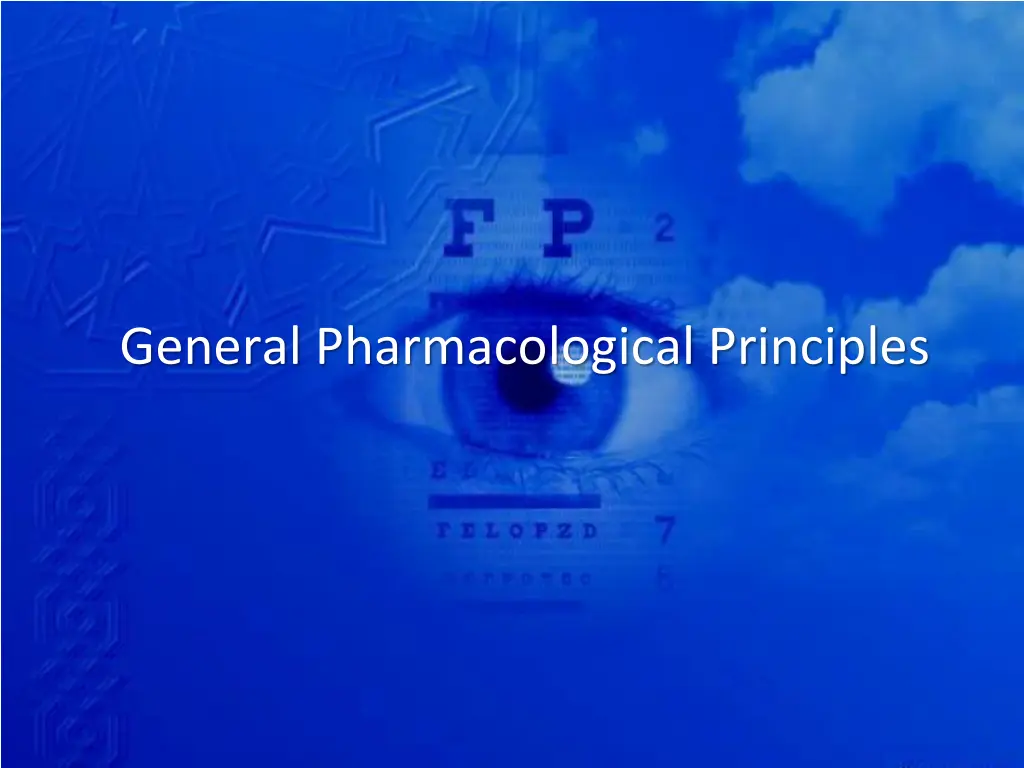 general pharmacological principles