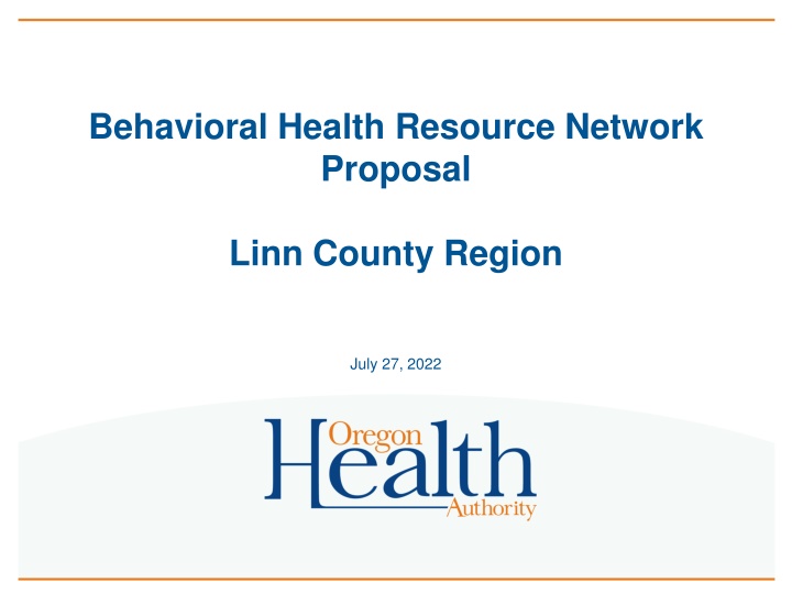 behavioral health resource network proposal