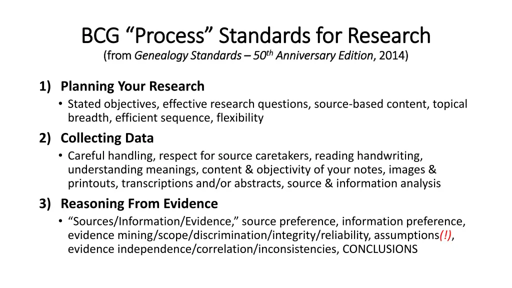 bcg process standards for research bcg process