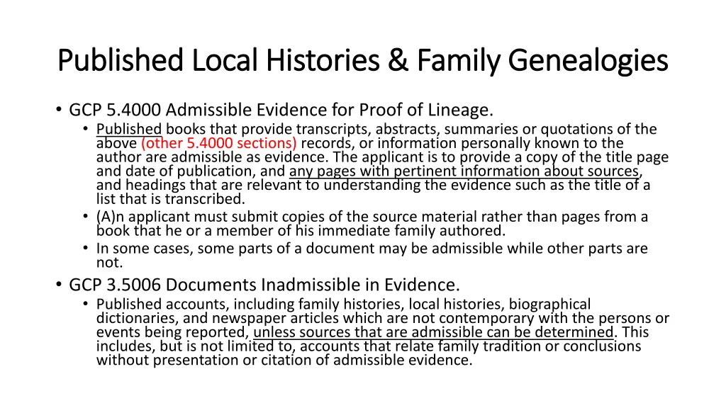 published local histories family genealogies