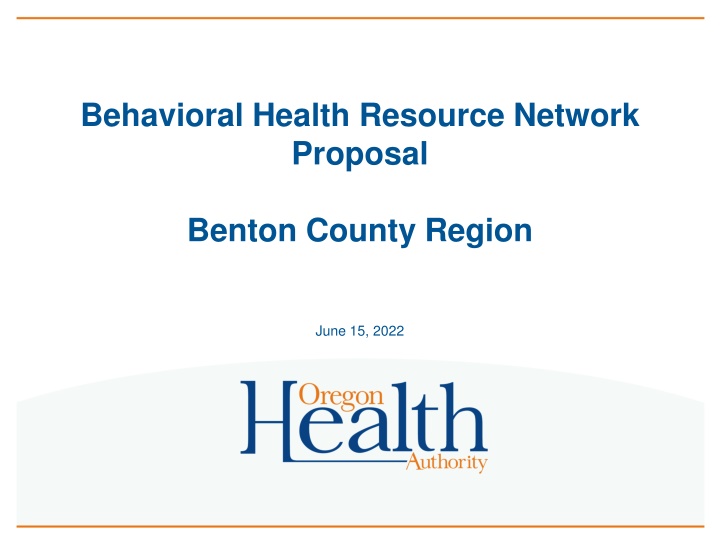 behavioral health resource network proposal