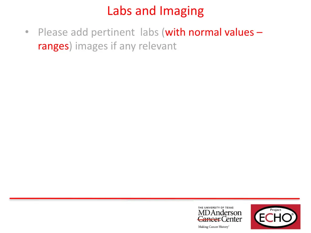 labs and imaging