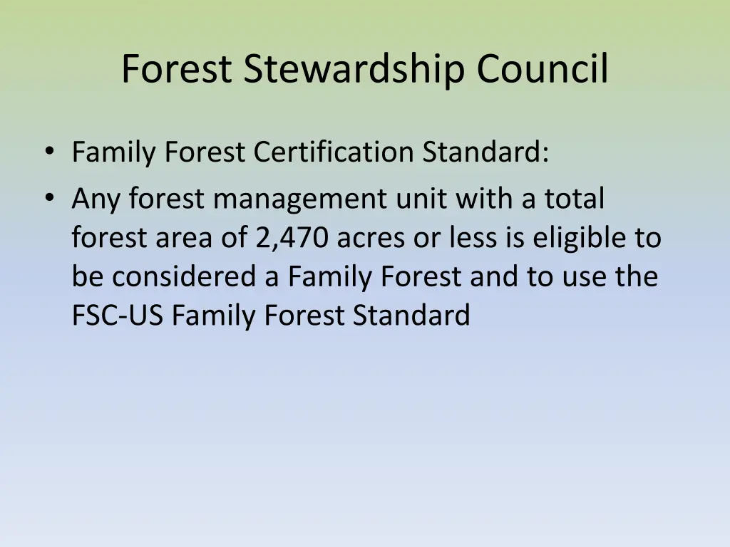 forest stewardship council 1