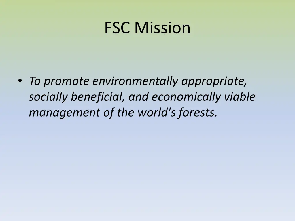 fsc mission