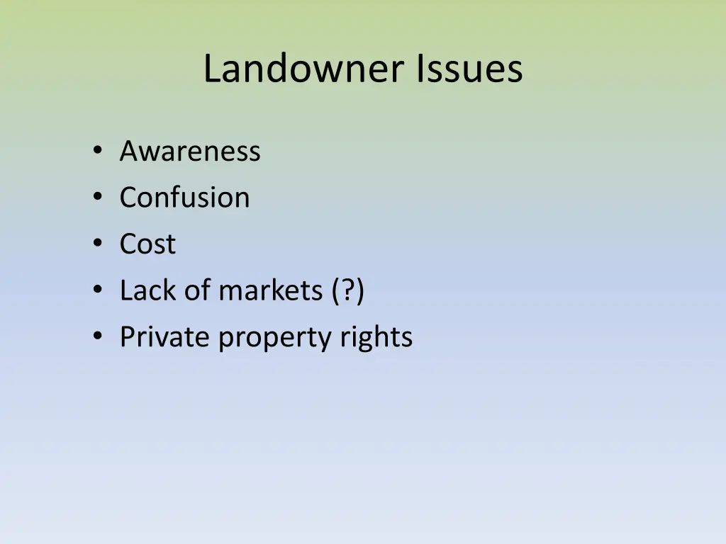 landowner issues