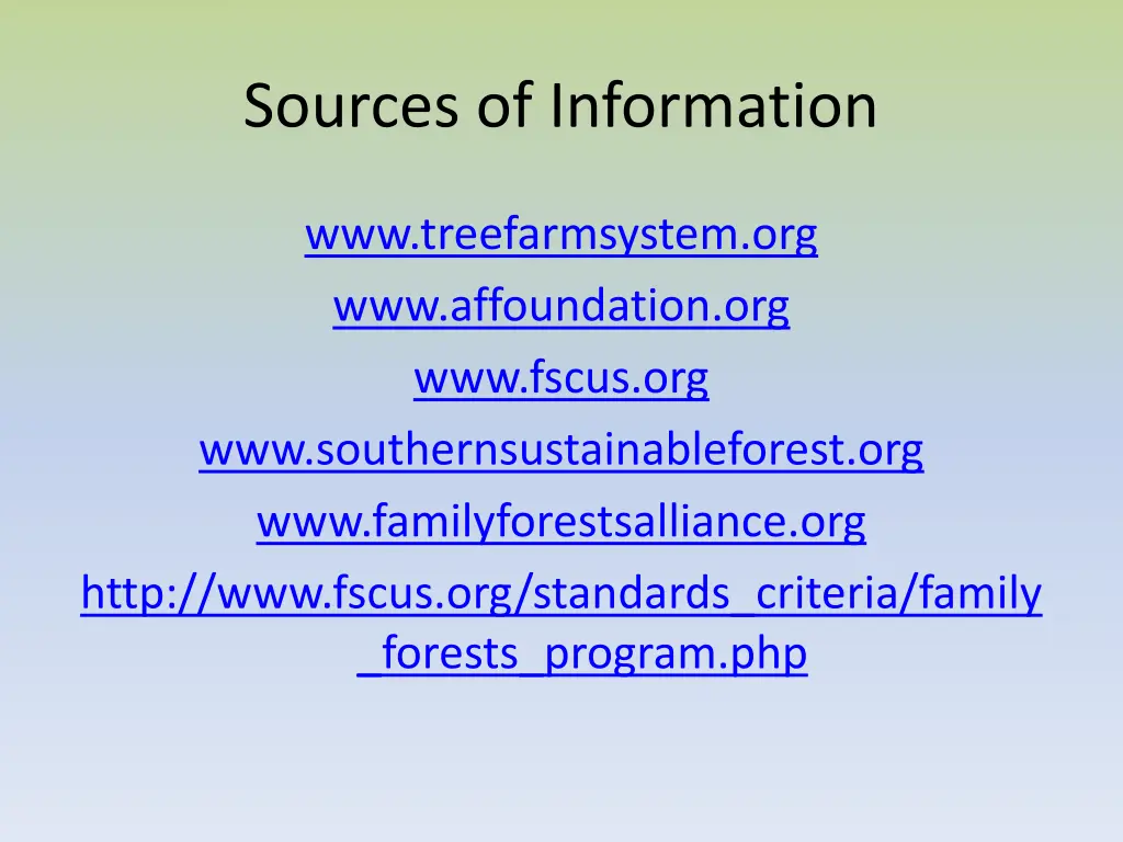 sources of information