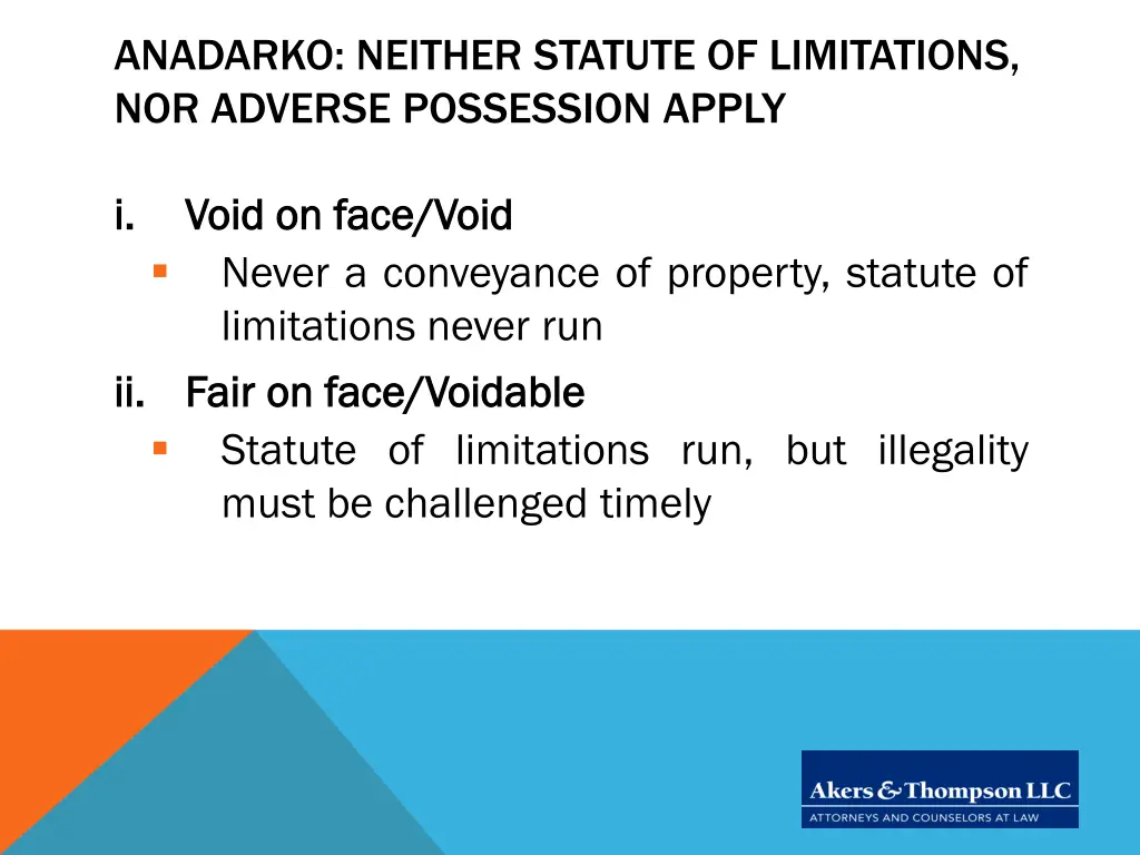 anadarko neither statute of limitations