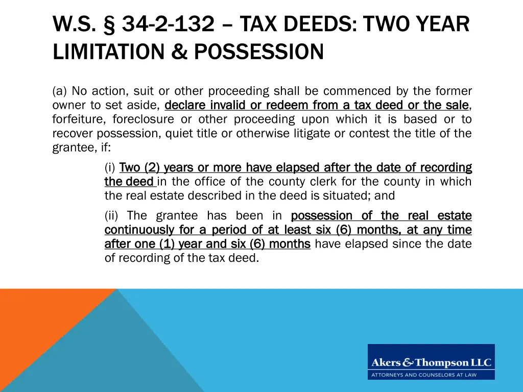 w s 34 2 132 tax deeds two year limitation