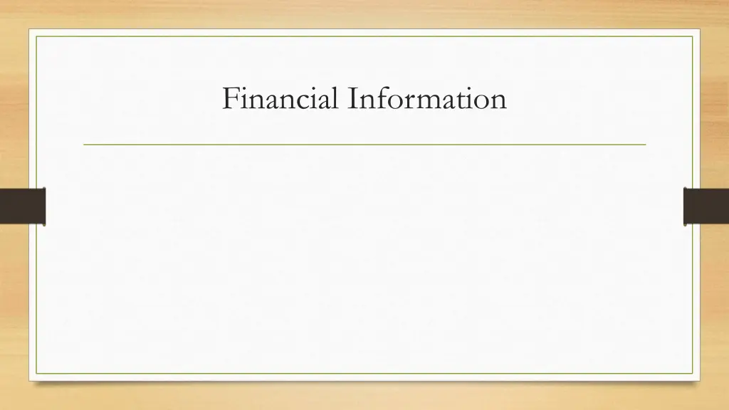 financial information