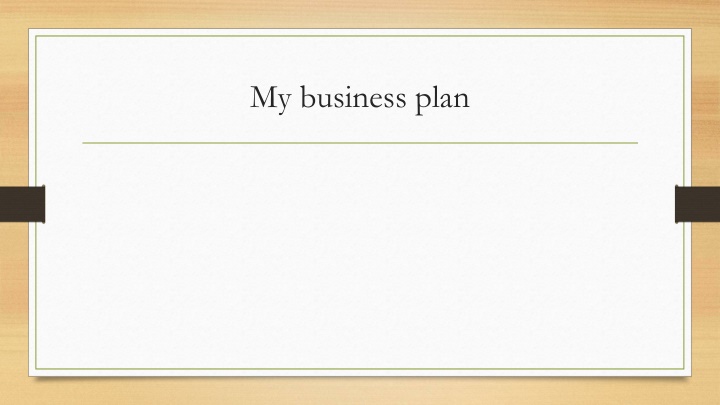 my business plan