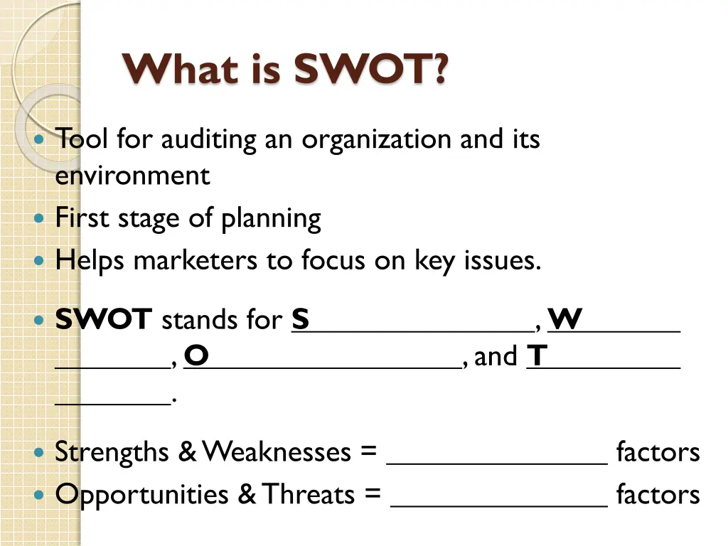 what is swot