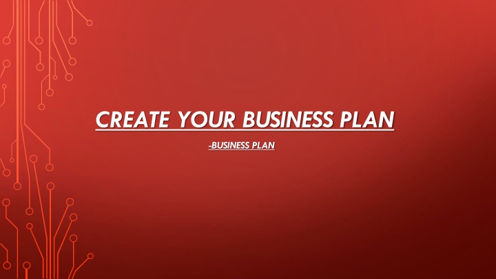 create your business plan