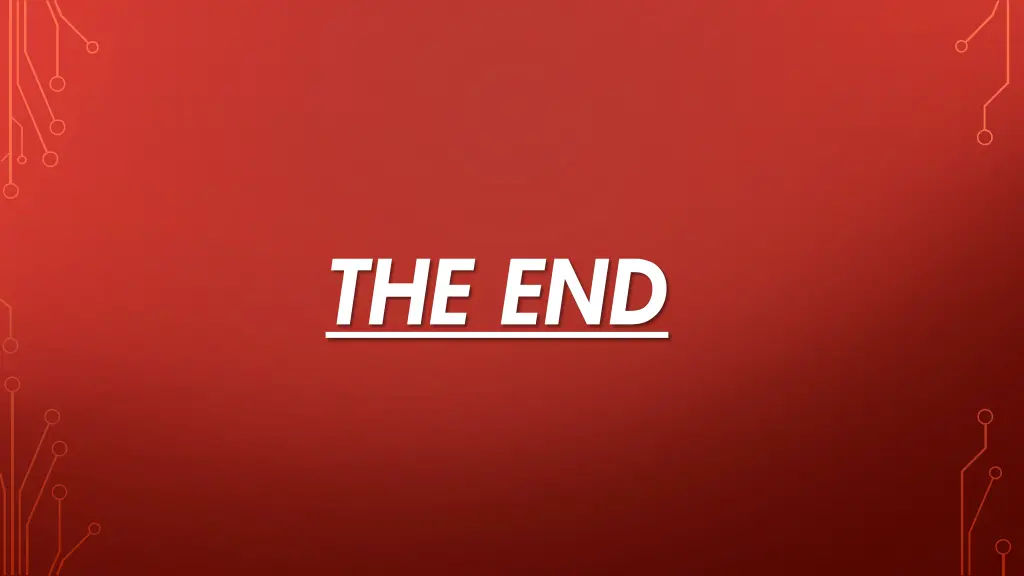 the end