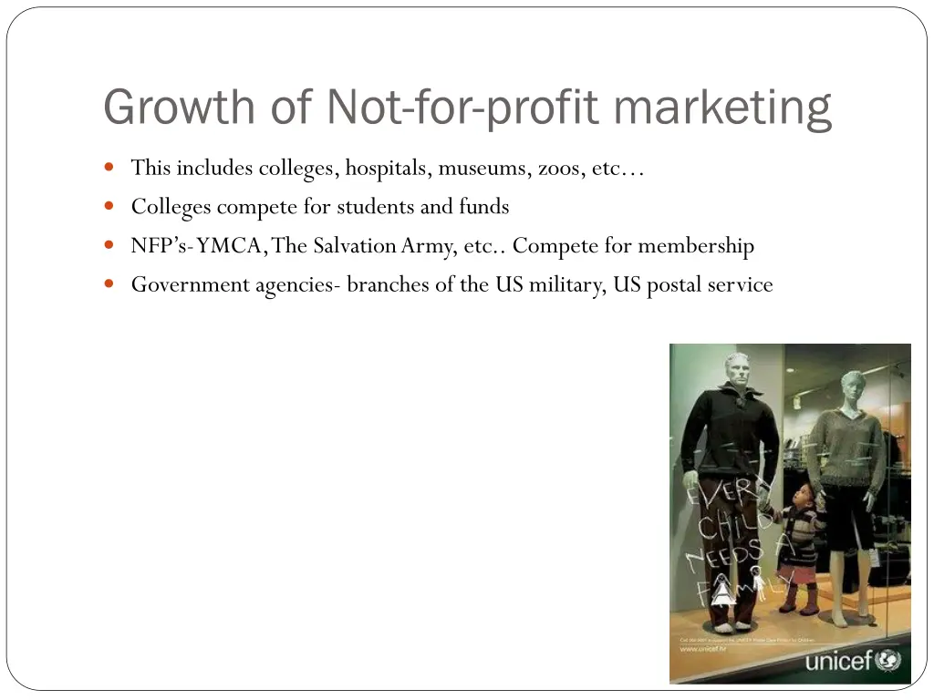 growth of not for profit marketing