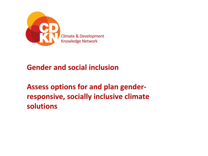 gender and social inclusion